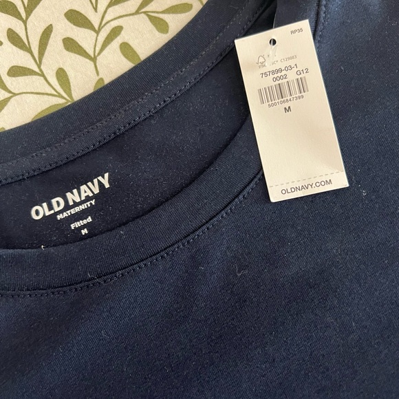 Old Navy Maternity EveryWear Fitted Long-Sleeve T-Shirt - Navy/medium NWT - Picture 3 of 4